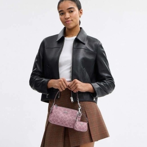 Coach Nolita 19 Pink Metallic Shoulder Bag & Charm Box Set - Picture 8 of 9